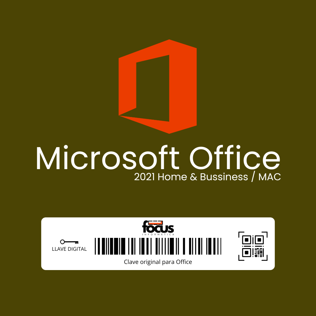 Licencia de Office Hogar y Empresas 2021 para Mac: Envío inmediato tras la compra
