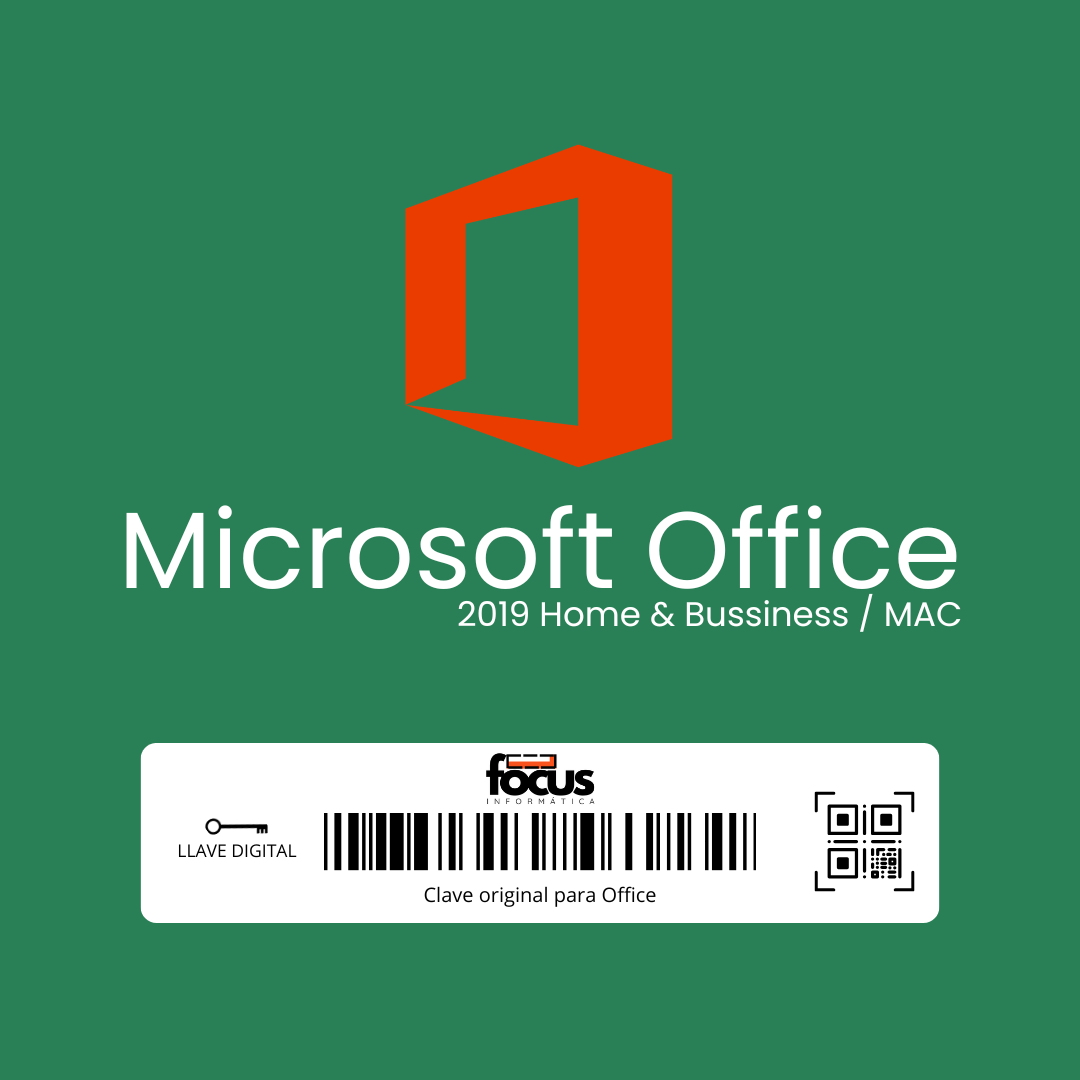 Licencia de Office Hogar y Empresas 2019 para Mac: Envío inmediato tras la compra