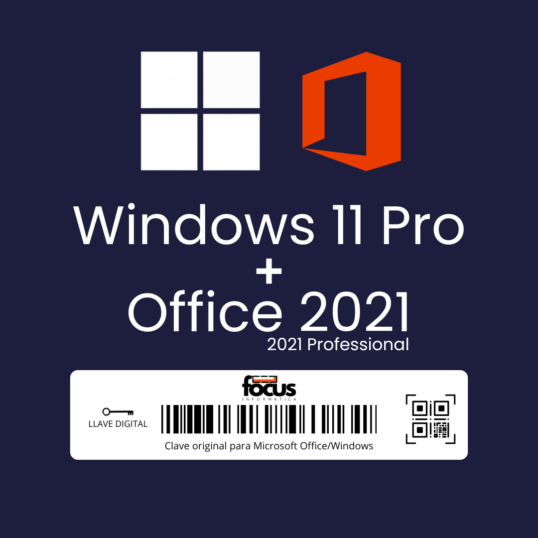 Licencias de Windows 11 Pro + Microsoft Office 2021 Professional Plus: envío inmediato tras la compra
